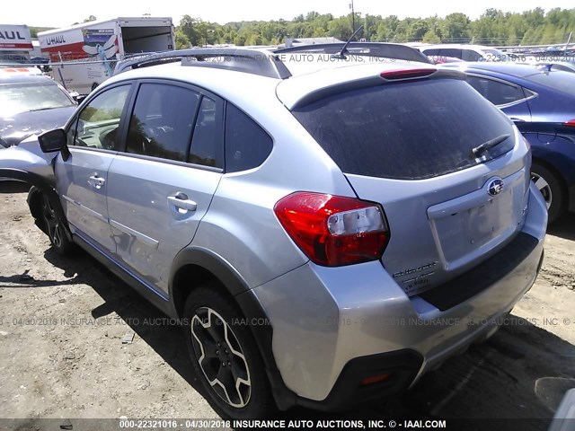 JF2GPADC5F8305851 - 2015 SUBARU XV CROSSTREK 2.0 PREMIUM SILVER photo 3