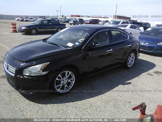 1N4AA5APXDC816704 - 2013 NISSAN MAXIMA S/SV BLACK photo 2