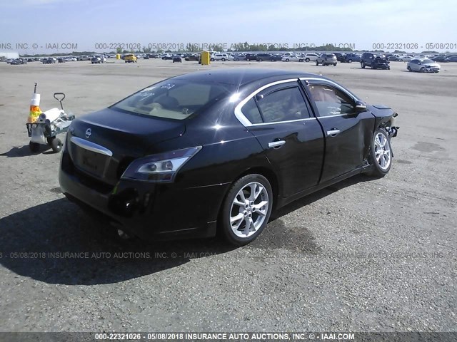 1N4AA5APXDC816704 - 2013 NISSAN MAXIMA S/SV BLACK photo 4