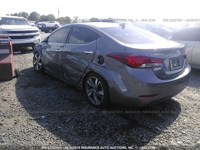 5NPDH4AE1EH487327 - 2014 HYUNDAI ELANTRA SE/SPORT/LIMITED GRAY photo 3