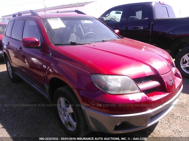 JA4LX41F54U027836 - 2004 MITSUBISHI OUTLANDER XLS RED photo 1