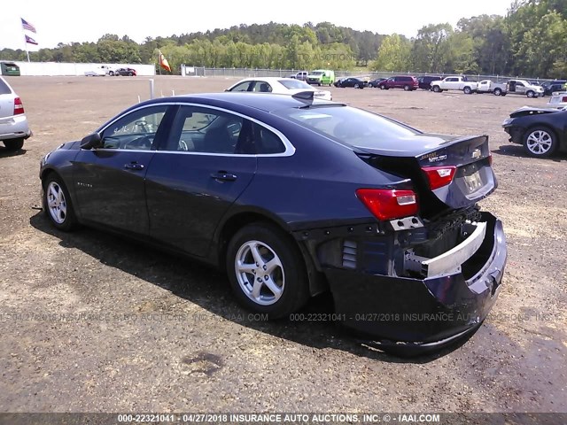 1G1ZB5ST6GF348830 - 2016 CHEVROLET MALIBU LS მუქი ლურჯი ფოტო 3