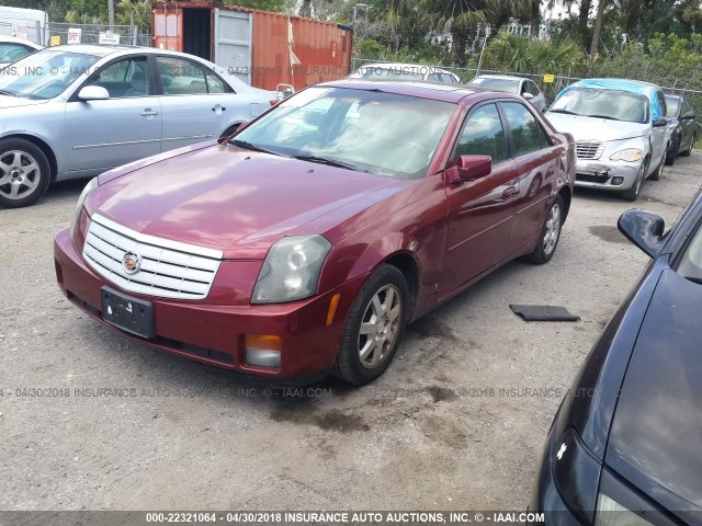 1G6DP577360162522 - 2006 CADILLAC CTS HI FEATURE V6 RED photo 2