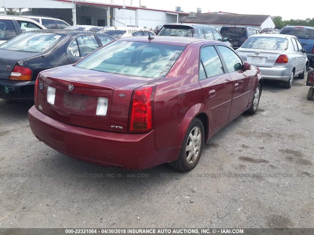 1G6DP577360162522 - 2006 CADILLAC CTS HI FEATURE V6 RED photo 4