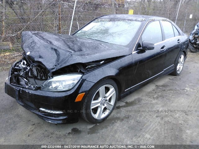 WDDGF8BB6BR181068 - 2011 MERCEDES-BENZ C 300 4MATIC BLACK photo 2