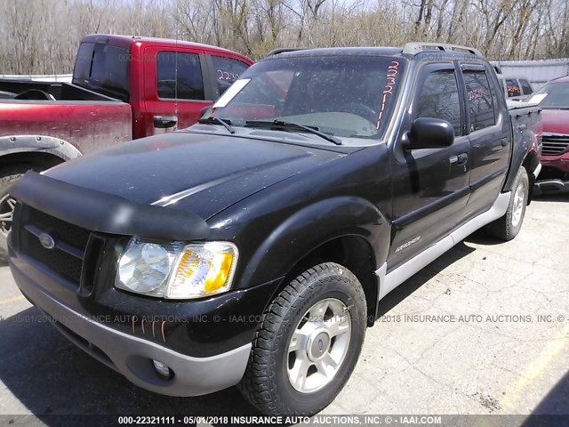 1FMZU77E61UB72691 - 2001 FORD EXPLORER SPORT TR  BLACK photo 2