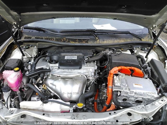 4T1BD1FK6EU113667 - 2014 TOYOTA CAMRY HYBRID/LE/XLE 金色 照片 10