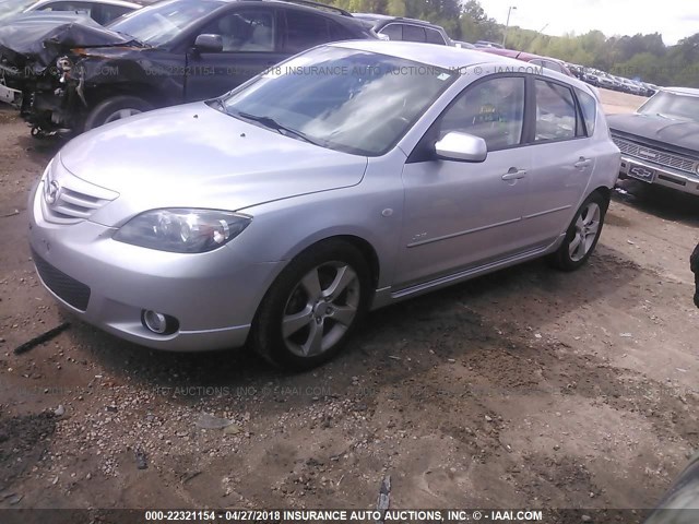 JM1BK143951251744 - 2005 MAZDA 3 HATCHBACK SILVER photo 2