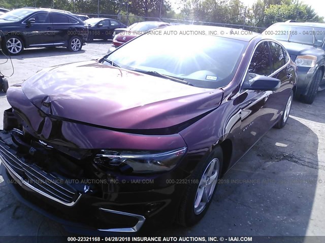 1G1ZB5ST0GF301731 - 2016 CHEVROLET MALIBU LS 勃艮第红 照片 2