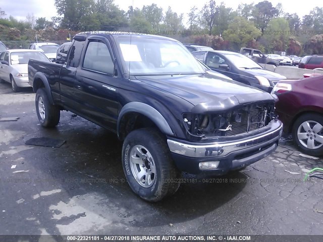 5TESM92NX1Z789303 - 2001 TOYOTA TACOMA XTRACAB PRERUNNER შავი ფოტო 1