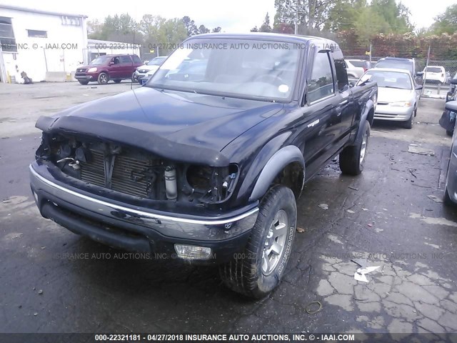 5TESM92NX1Z789303 - 2001 TOYOTA TACOMA XTRACAB PRERUNNER შავი ფოტო 2