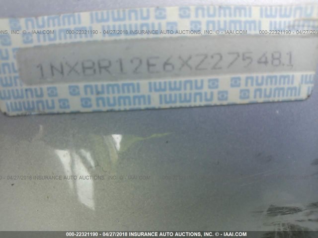 1NXBR12E6XZ275481 - 1999 TOYOTA COROLLA VE/CE/LE 银色 照片 9