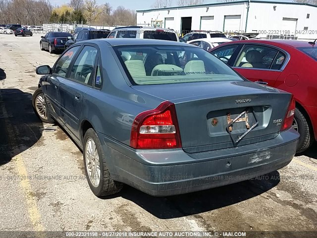 YV1TS92D521272918 - 2002 VOLVO S80 SILVER photo 3