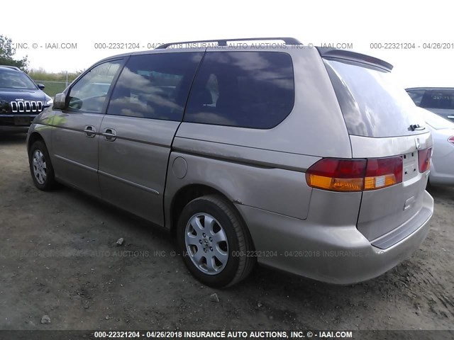 5FNRL18984B032001 - 2004 HONDA ODYSSEY EXL GOLD photo 3