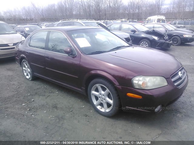 JN1DA31DX3T509200 - 2003 NISSAN MAXIMA GLE/GXE/SE MAROON photo 1