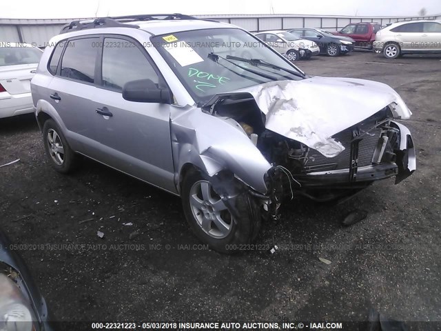 KM8JM12B85U180756 - 2005 HYUNDAI TUCSON GL SILVER photo 1