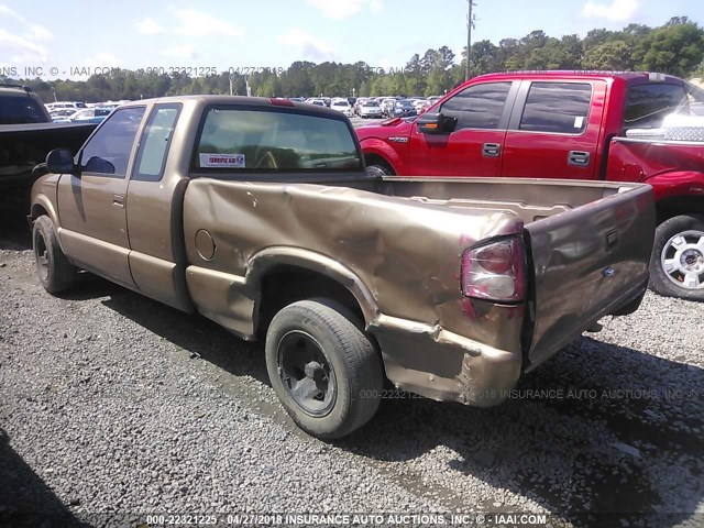 1GCCS1943V8185513 - 1997 CHEVROLET S TRUCK S10 BROWN photo 3