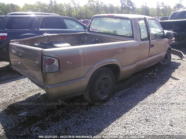 1GCCS1943V8185513 - 1997 CHEVROLET S TRUCK S10 BROWN photo 4