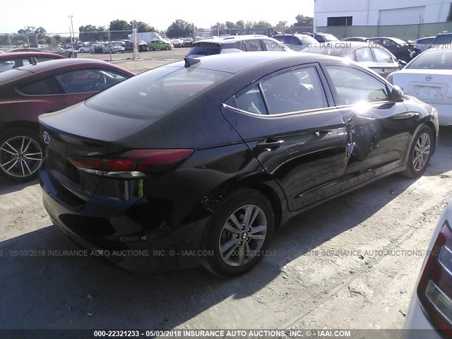 5NPD84LF1JH240678 - 2018 HYUNDAI ELANTRA SEL/VALUE/LIMITED BLACK photo 4