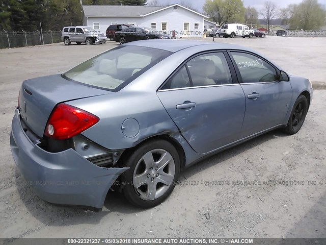 1G2ZG57B384174256 - 2008 PONTIAC G6 SE Light Blue photo 4