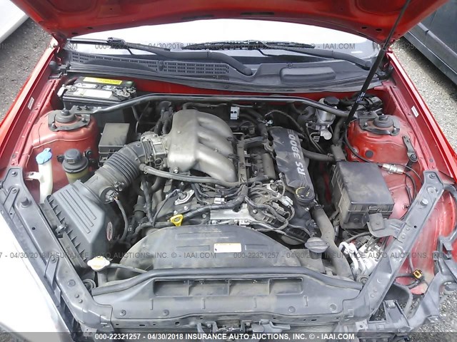 KMHHU6KH1AU011771 - 2010 HYUNDAI GENESIS COUPE 3.8L RED photo 10