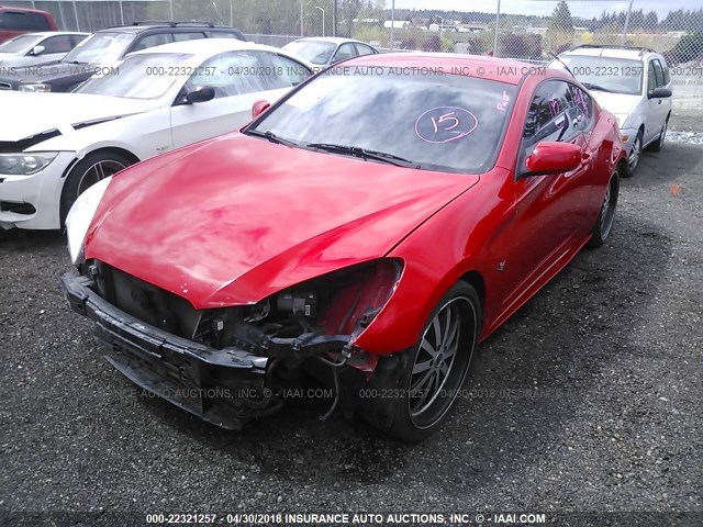 KMHHU6KH1AU011771 - 2010 HYUNDAI GENESIS COUPE 3.8L RED photo 2