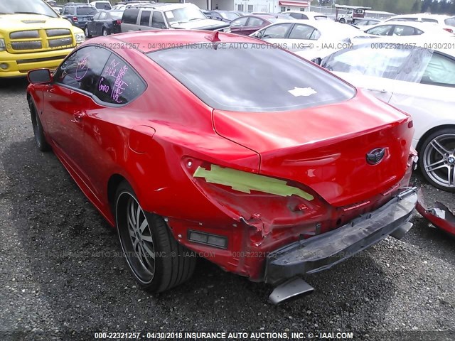 KMHHU6KH1AU011771 - 2010 HYUNDAI GENESIS COUPE 3.8L RED photo 3