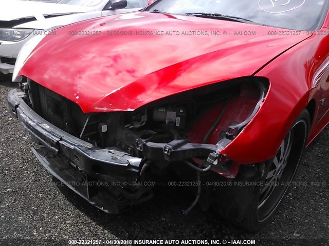 KMHHU6KH1AU011771 - 2010 HYUNDAI GENESIS COUPE 3.8L RED photo 6