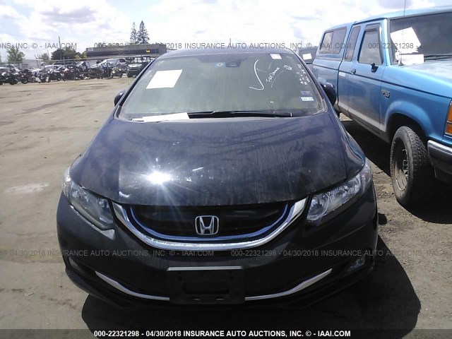 19XFB4F26EE000104 - 2014 HONDA CIVIC HYBRID BLACK photo 6