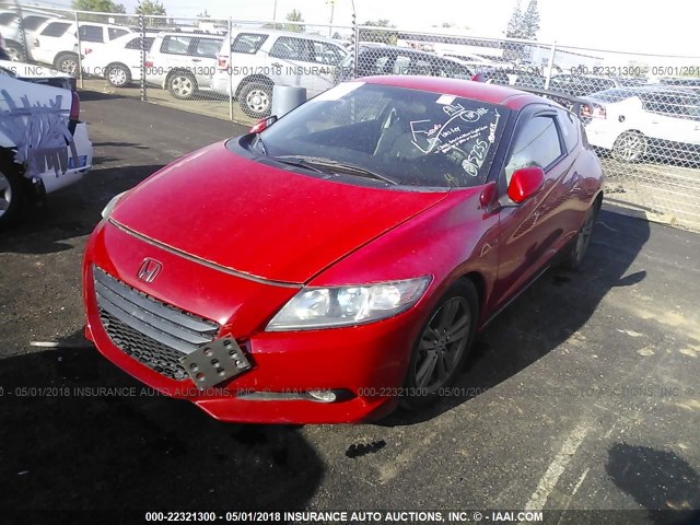 JHMZF1D61BS015235 - 2011 HONDA CR-Z EX RED photo 2