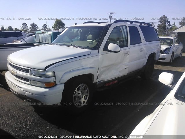 3GNFK16Z45G146797 - 2005 CHEVROLET SUBURBAN K1500 WHITE photo 2