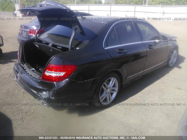 WDDGF8BB2CA625059 - 2012 MERCEDES-BENZ C 300 4MATIC BLACK photo 4