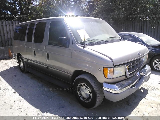 1FMRE11W12HA79499 - 2002 FORD ECONOLINE E150 WAGON GOLD photo 1