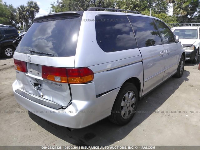 5FNRL18973B009825 - 2003 HONDA ODYSSEY EXL ვერცხლისფერი ფოტო 4