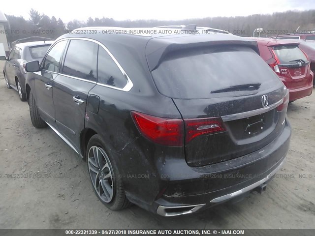 5FRYD4H81HB034260 - 2017 ACURA MDX ADVANCE BLACK photo 3