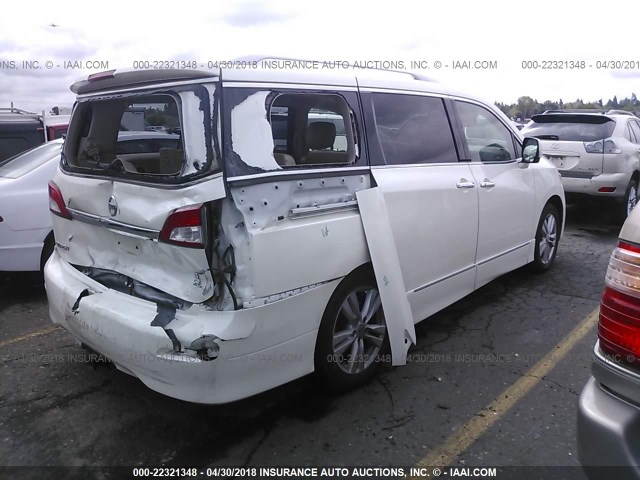 JN8AE2KP7B9008871 - 2011 NISSAN QUEST S/SV/SL/LE WHITE photo 4