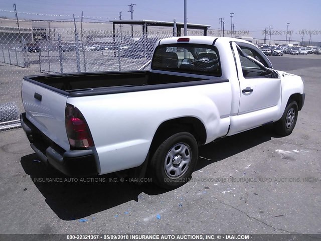 5TFNX4CN5EX036619 - 2014 TOYOTA TACOMA WHITE photo 4