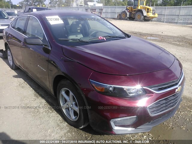 1G1ZB5ST9GF195859 - 2016 CHEVROLET MALIBU LS მუქწითელი ფოტო 1