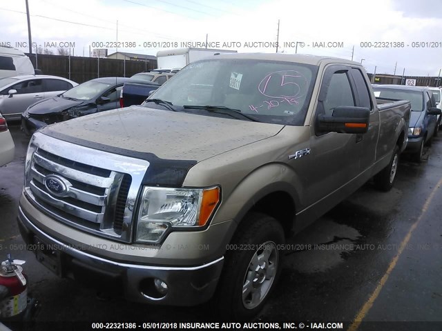 1FTFX1EFXCKE06742 - 2012 FORD F150 SUPER CAB GOLD photo 2