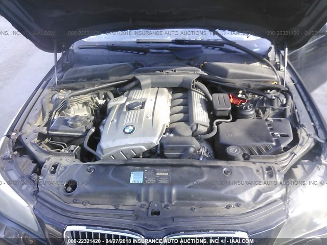 WBANE53576CK87000 - 2006 BMW 525 I BLACK photo 10