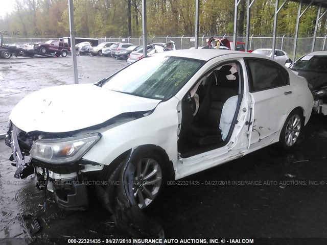 1HGCR2F5XDA086176 - 2013 HONDA ACCORD SPORT WHITE photo 2