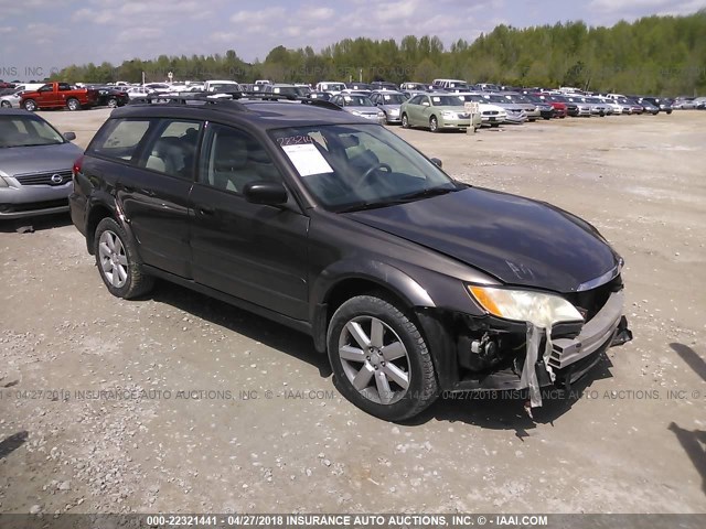 4S4BP61C287314151 - 2008 SUBARU OUTBACK 2.5I GRAY photo 1