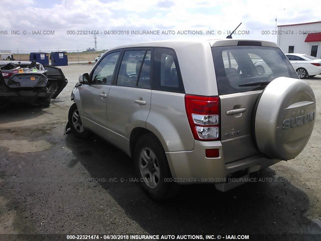 JS3TE941774202036 - 2007 SUZUKI GRAND VITARA  TAN photo 3