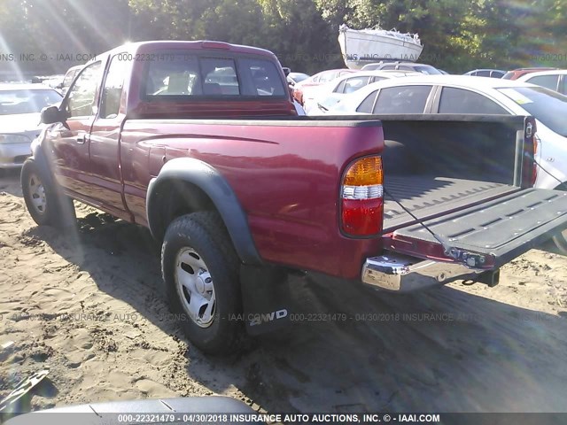 5TEWN72N94Z335826 - 2004 TOYOTA TACOMA XTRACAB RED photo 3