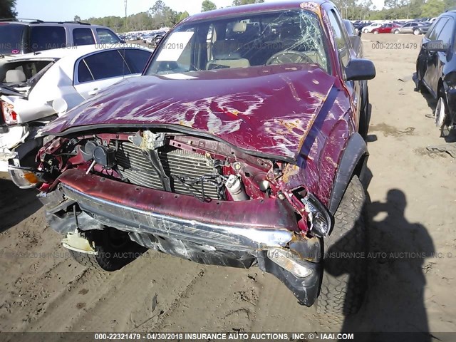 5TEWN72N94Z335826 - 2004 TOYOTA TACOMA XTRACAB RED photo 6