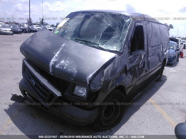 1FTNE14W47DA79767 - 2007 FORD ECONOLINE E150 VAN GRAY photo 2