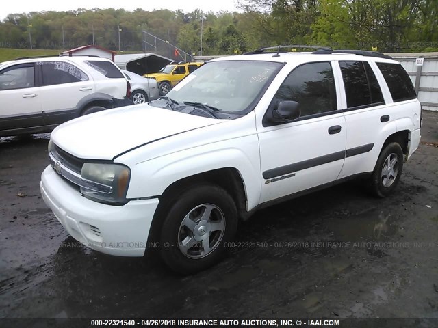 1GNDS13S152113862 - 2005 CHEVROLET TRAILBLAZER LS/LT WHITE photo 2