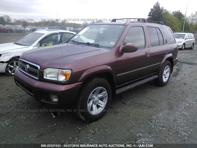 JN8DR09Y23W824944 - 2003 NISSAN PATHFINDER LE/SE BURGUNDY photo 2