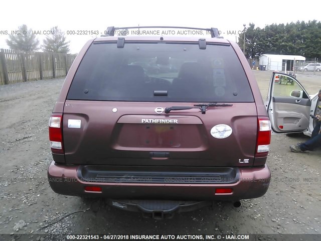 JN8DR09Y23W824944 - 2003 NISSAN PATHFINDER LE/SE BURGUNDY photo 6