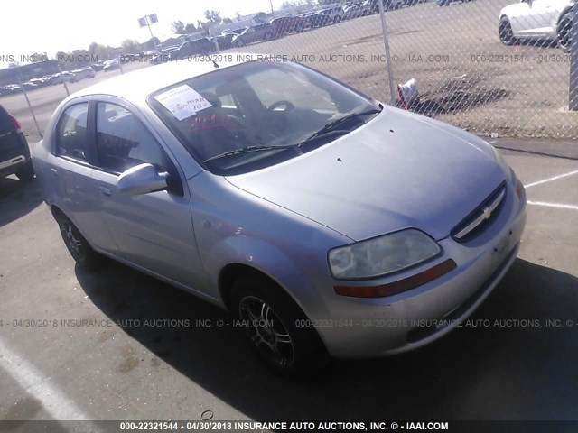 KL1TD52645B281030 - 2005 CHEVROLET AVEO LS SILVER photo 1